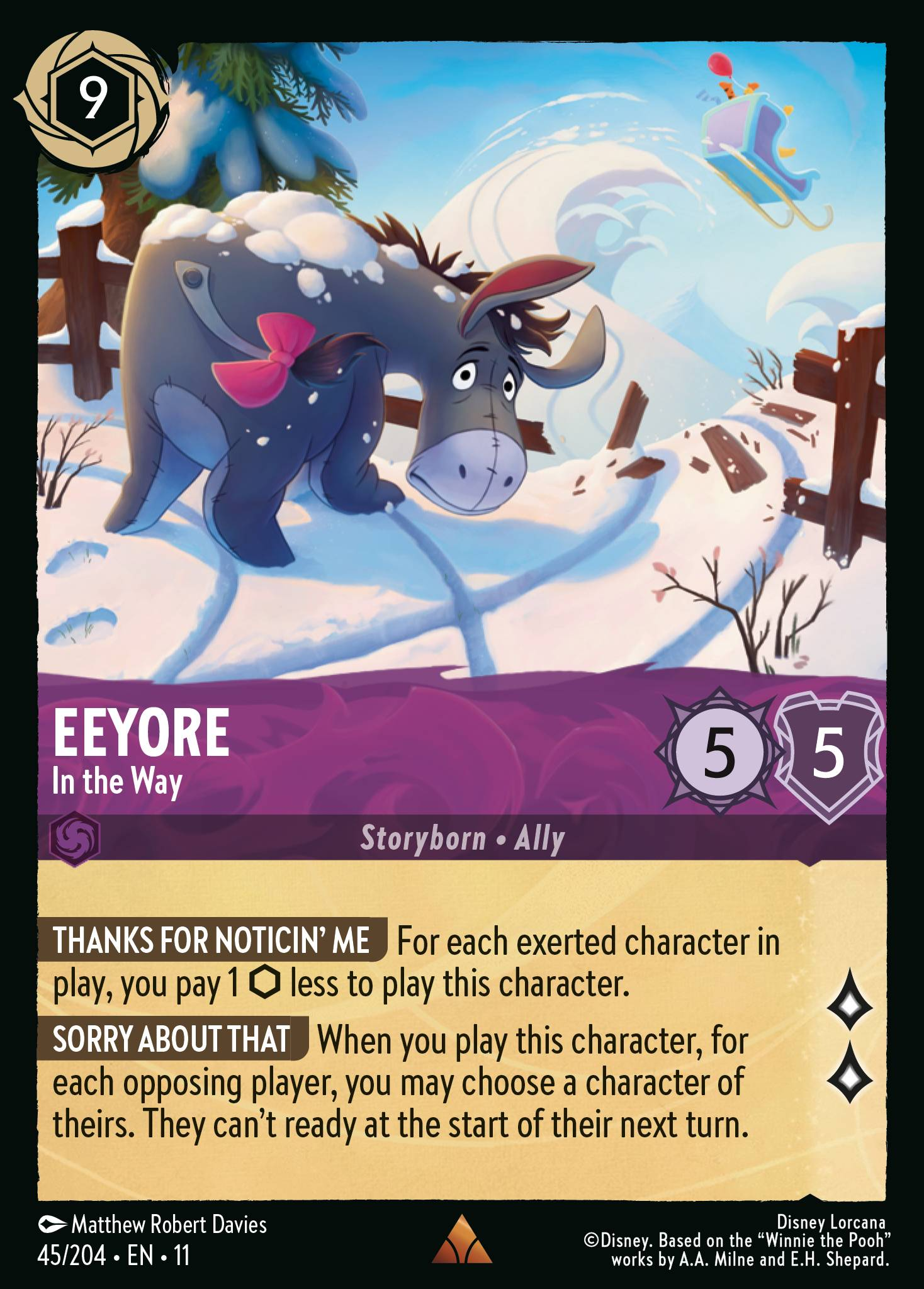 Eeyore - In the Way (045/204 - Winterspell) Rare