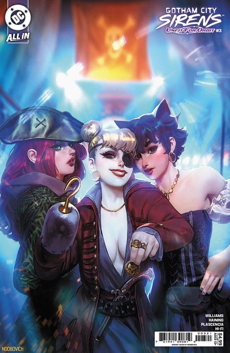 GOTHAM CITY SIRENS UNFIT FOR ORBIT #3 (OF 5) CVR B NOOBOVICH CARD STOCK VAR