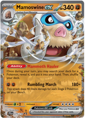 Mamoswine ex - 079/159 (JTG) Double Rare