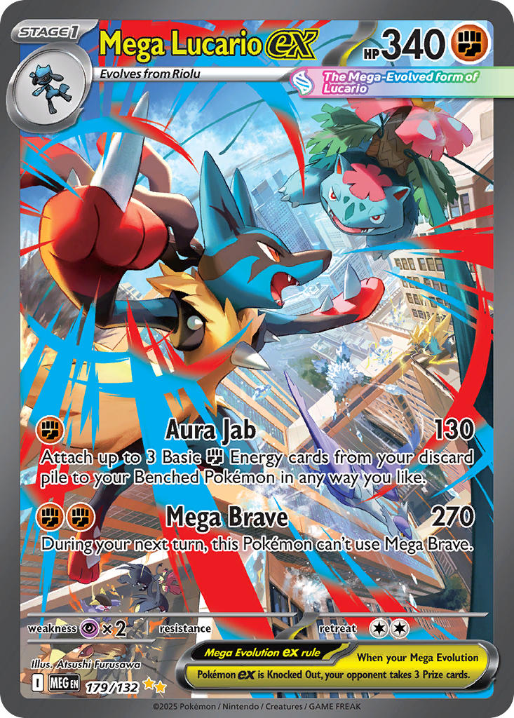 Mega Lucario ex - 179/132 (MEG) Special Illustration Rare