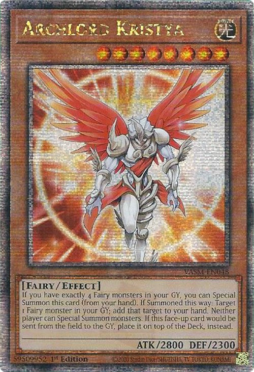 Archlord Kristya (VASM-EN048) Quarter Century Secret Rare - Near Mint 1st Edition