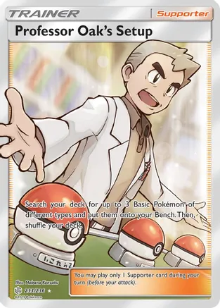 Professor Oak's Setup (Full Art) - 233/236 (CEC) Ultra Rare - Moderate Play Holofoil
