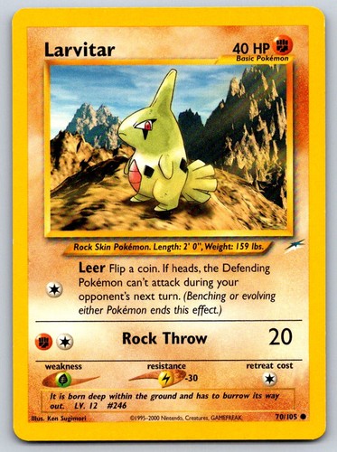 Larvitar - 070/105 (N4) Common - Moderately Played Unlimited