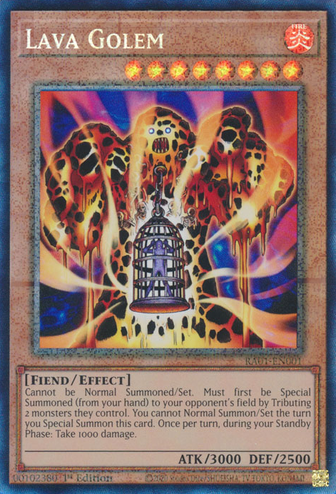 Lava Golem (RA01-EN001) Prismatic Collector’s Rare - Near Mint 1st Edition