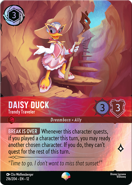 Daisy Duck - Trendy Traveler (Wilds Unknown 216/204) Epic