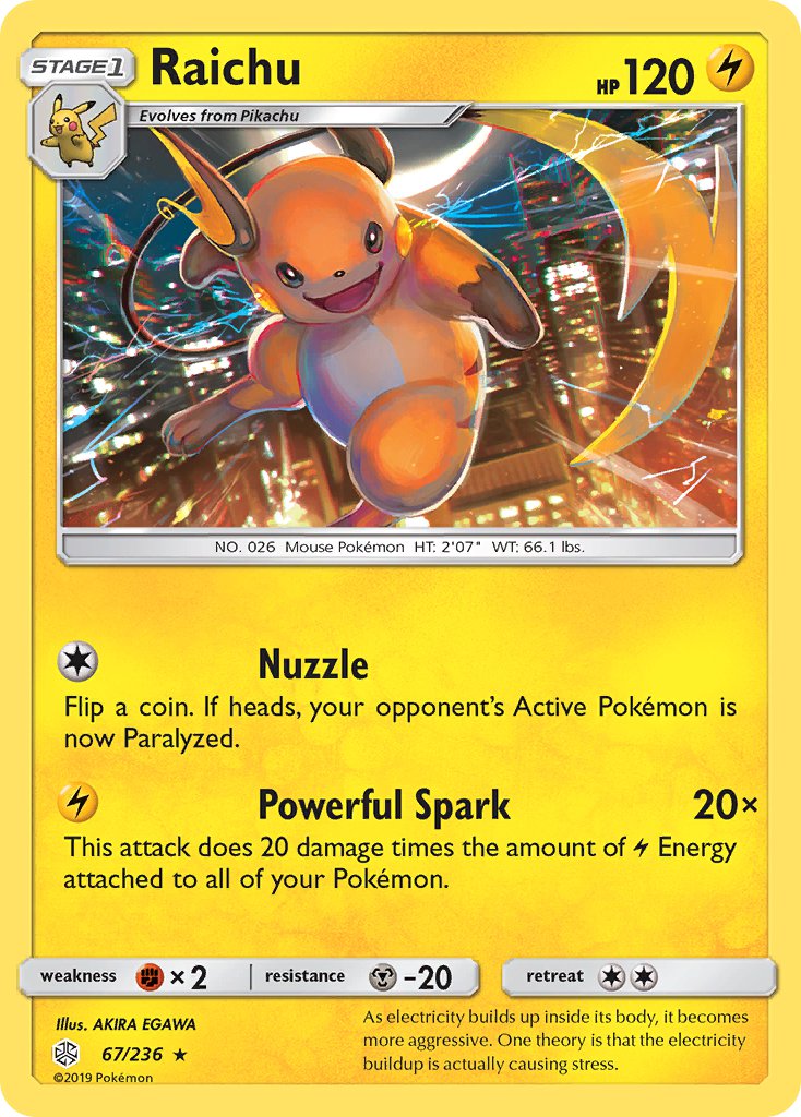 Raichu - 067/236 (CEC) Rare - Near Mint