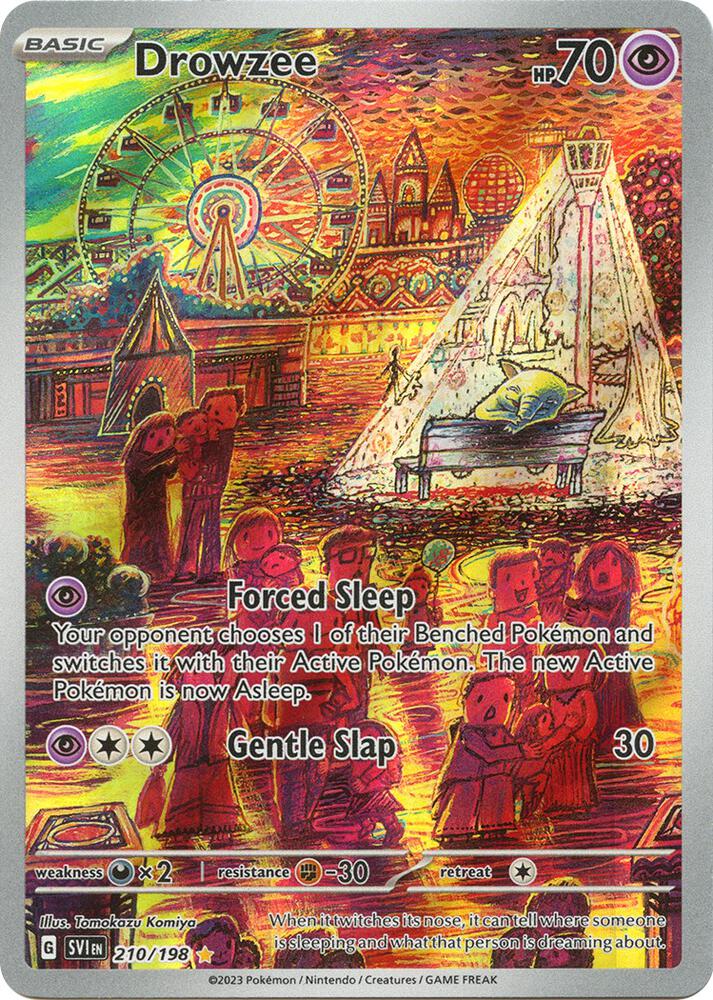 Drowzee - 210/198 (SV1) Illustration Rare - Moderate Play Holofoil