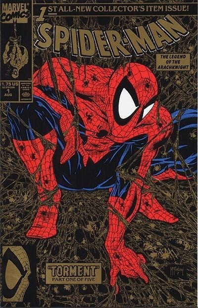 Spider-Man (1990 Series) #1 (9.6) Gold Second Print Variant