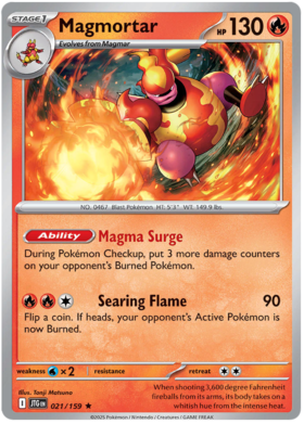 Magmortar - 021/159 (JTG) Holo Rare