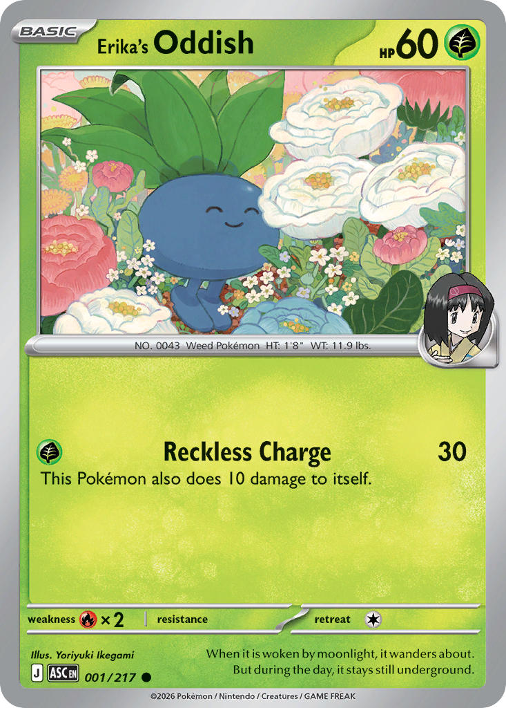 Erika's Oddish - 001/217 (ASC) Common