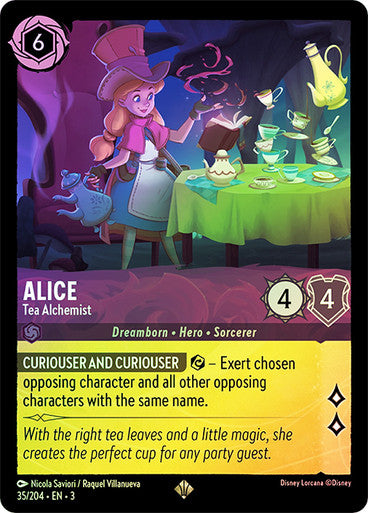 Alice - Tea Alchemist (Into the Inklands 035/204) Super Rare - Near Mint Cold Foil