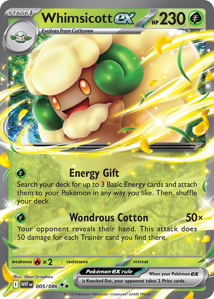 Whimsicott ex - 005/086 (WHT) Double Rare