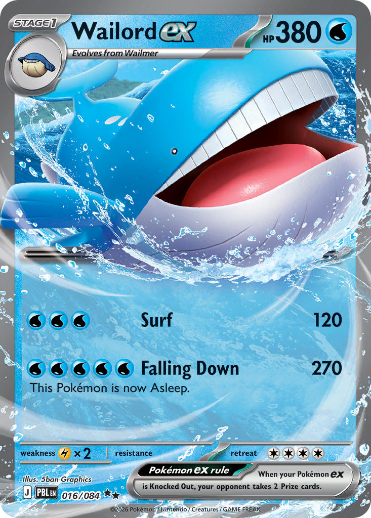 Wailord ex - 016/084 (PBL) Double Rare