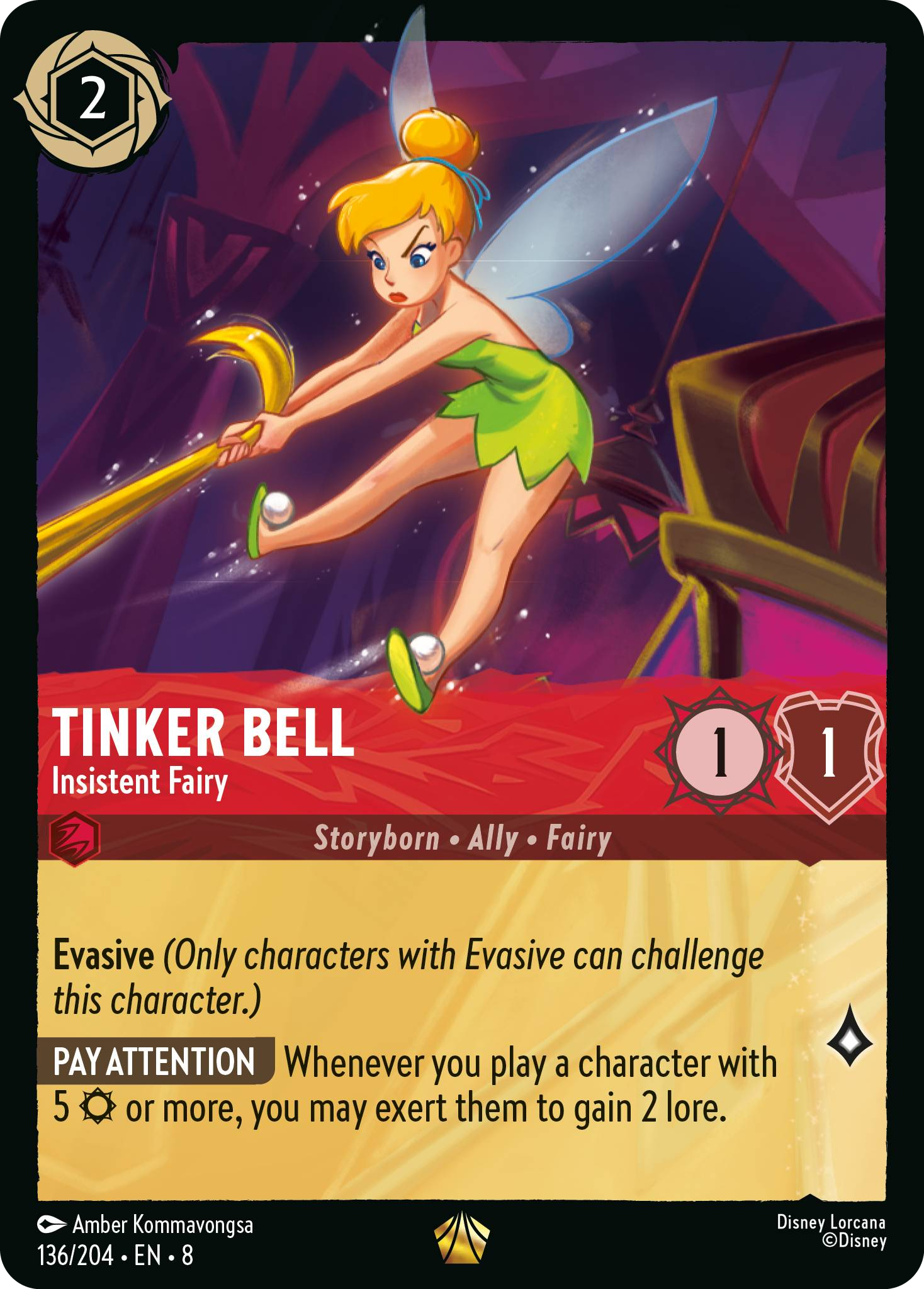Tinkerbell - Insistent Fairy (Reign of Jafar - 136/204 ) Legendary