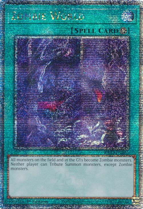 Zombie World (RA03-EN205) Quarter Century Secret Rare - Near Mint 1st Edition