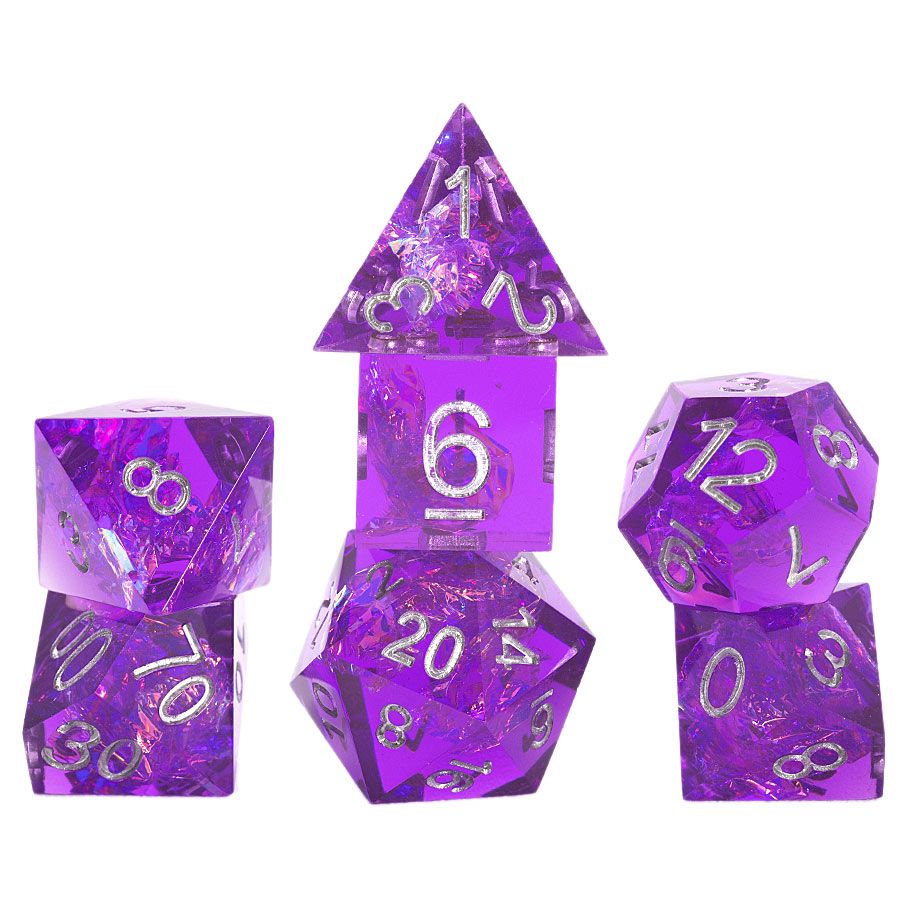 Sirius Dice: Sharp-edged - Purple Fairy (7-Poly Set)