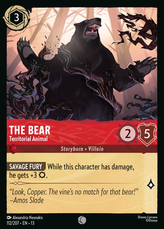 The Bear - Territorial Animal (112/204 - Attack of the Vine!) Common