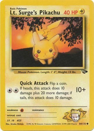 Lt. Surge's Pikachu - 84/132 (G2) Light Played Unlimited