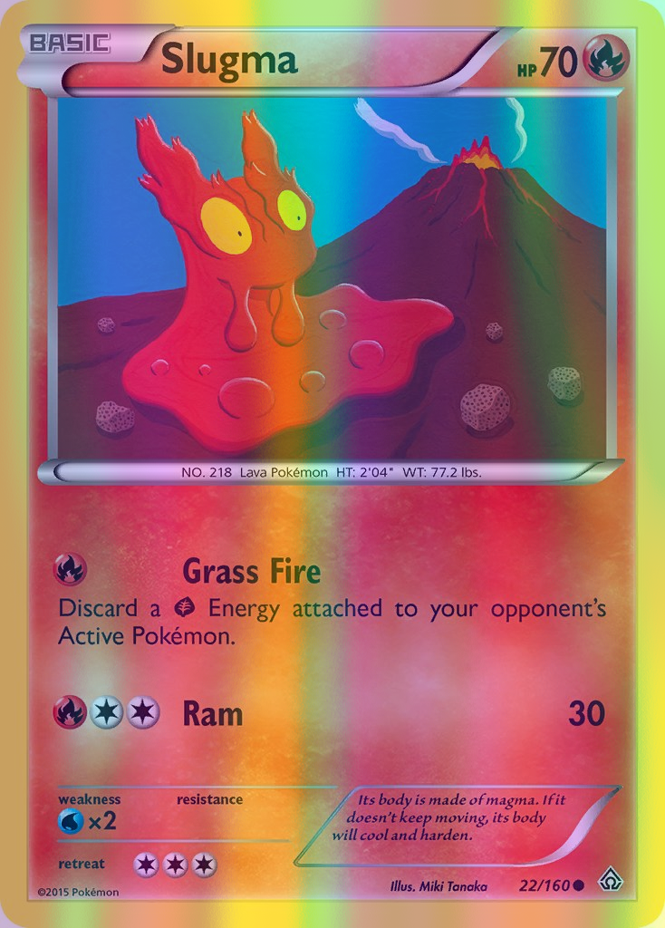 Slugma - 022/160 (PRC) Common - Near Mint Reverse Holofoil