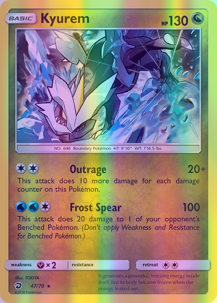 Kyurem - 47/70 (DRM) Holo Rare - Near Mint Reverse Holofoil