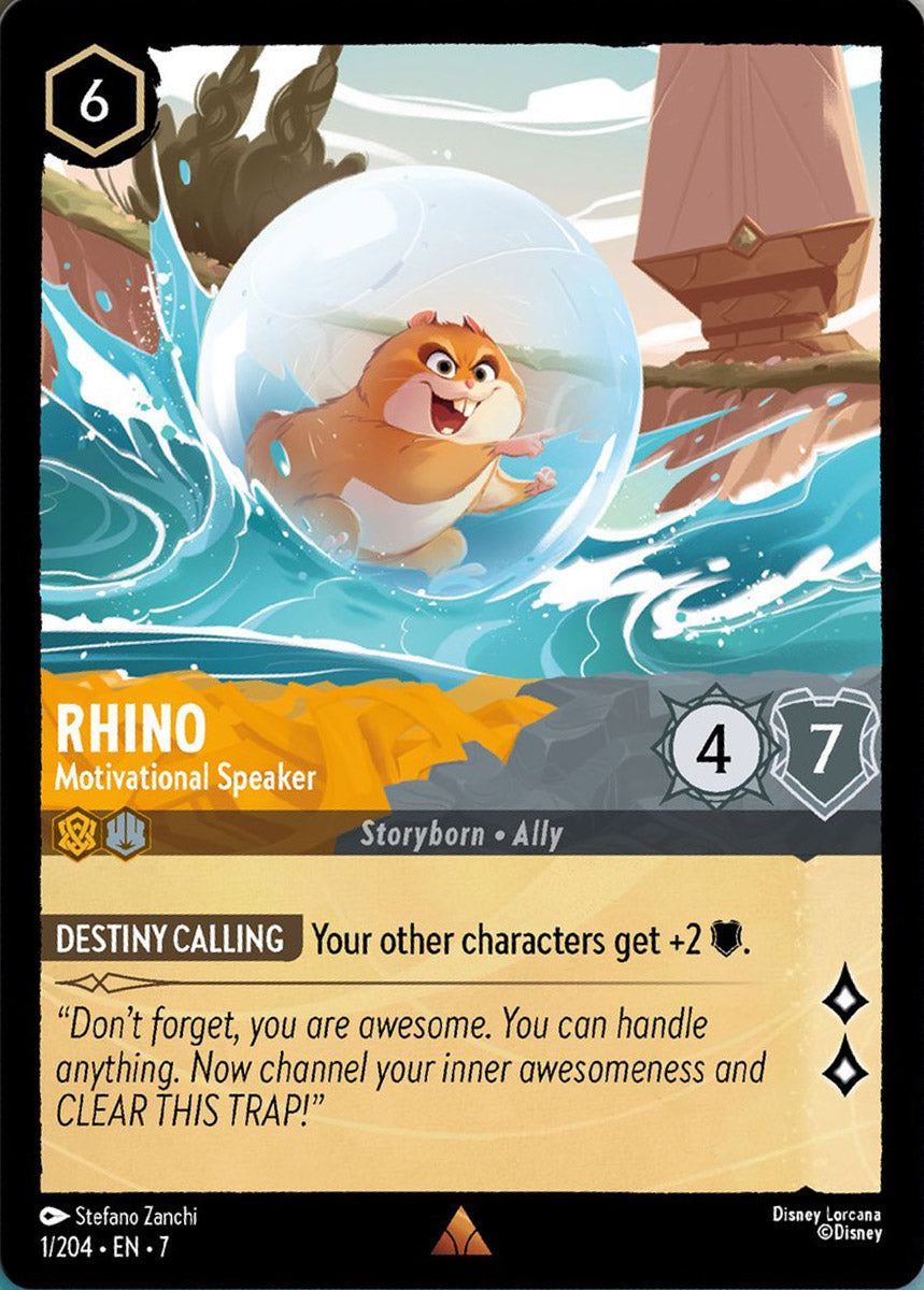 Rhino - Motivational Speaker (Archazia's Island - 001/204) Rare