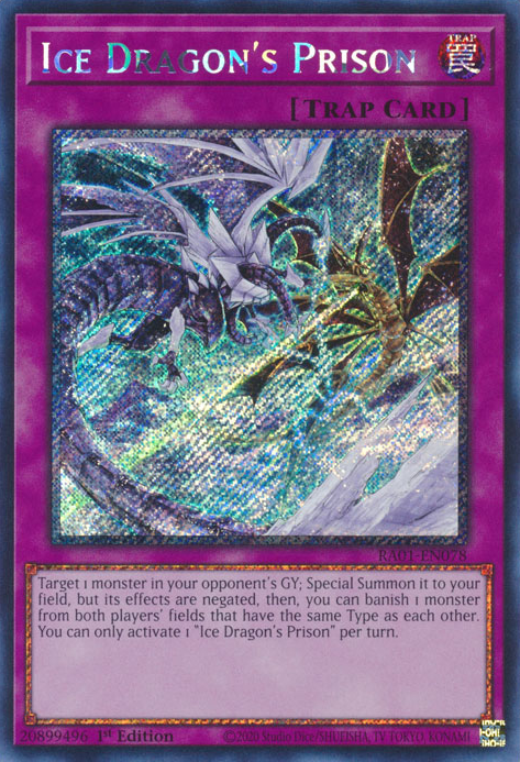 Ice Dragon's Prison (RA01-EN078) Platinum Secret Rare - Near Mint 1st Edition
