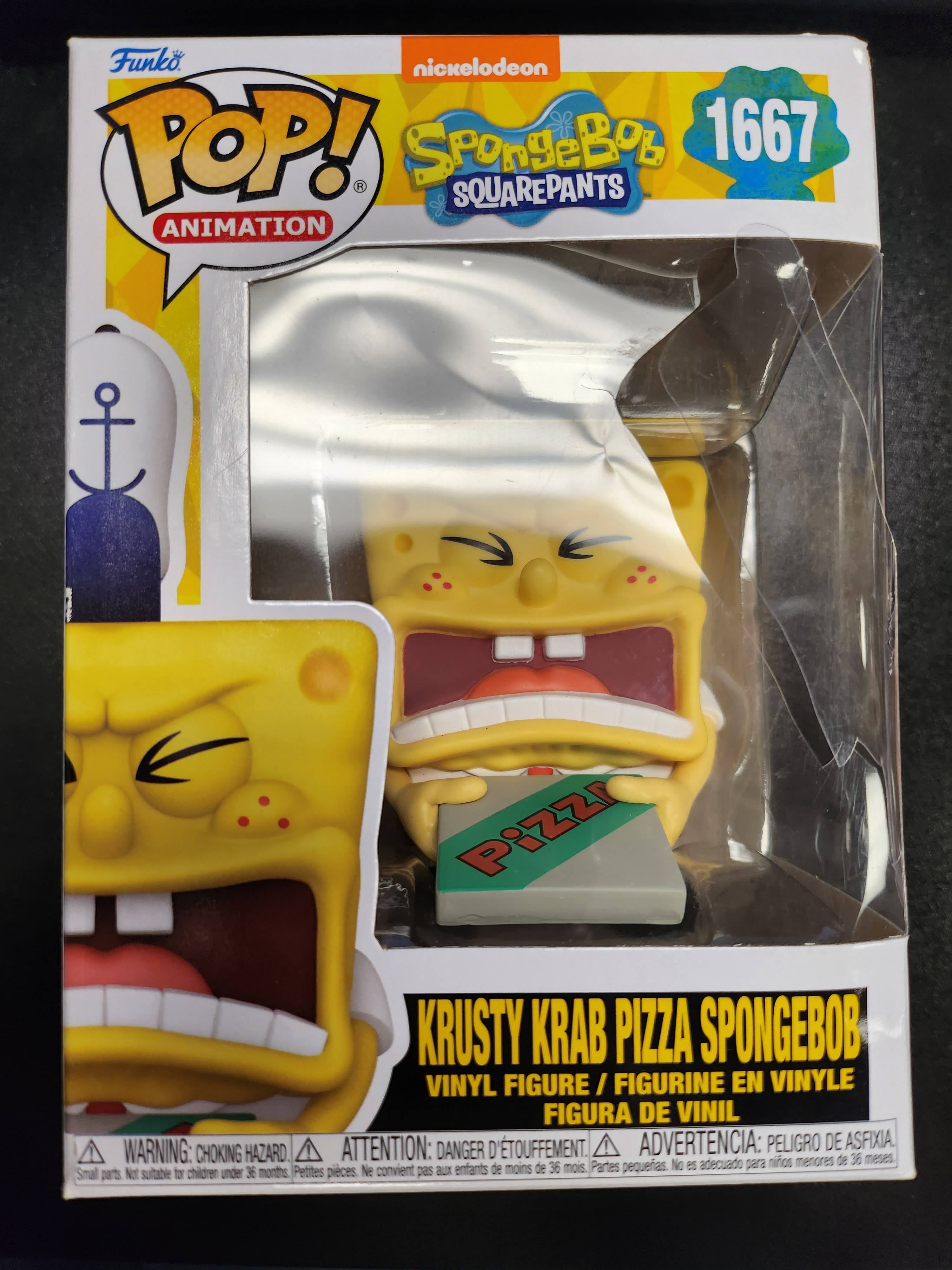 POP Figure: Spongebob #1667 - Krusty Krab Pizza SpongeBob 25th Anniversary (Damaged Box)