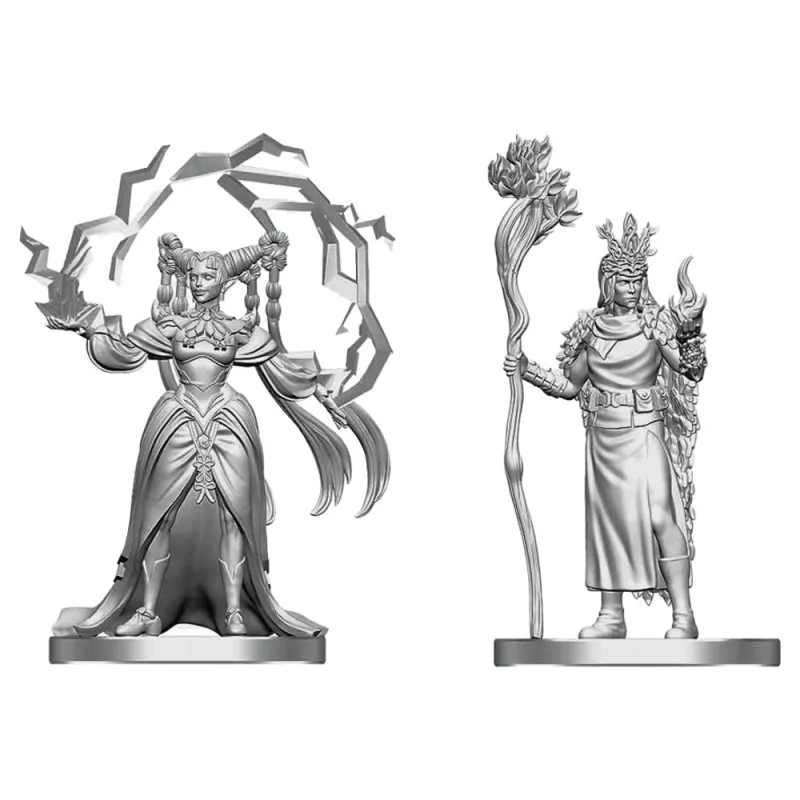 D&D: Nolzur's Marvelous Miniatures - Human Druid & Elf Sorcerer (90886)