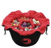 DRAWSTRING BLACK SECTIONAL DICE POUCH