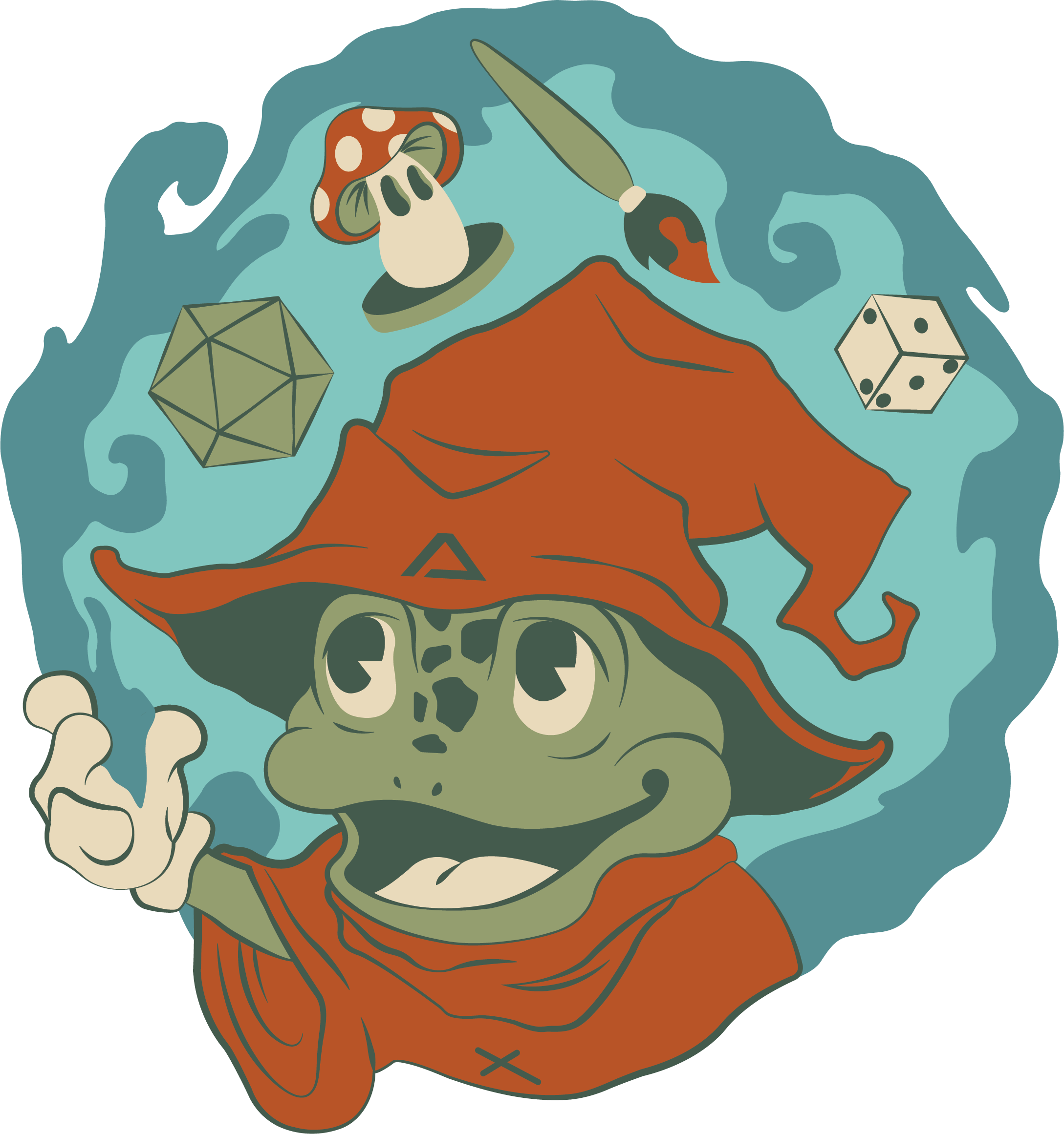 PREORDER Atlantis Swag: 2025 Hobby Frog Wizard 1.5" Pin - Lauren Schoenthal