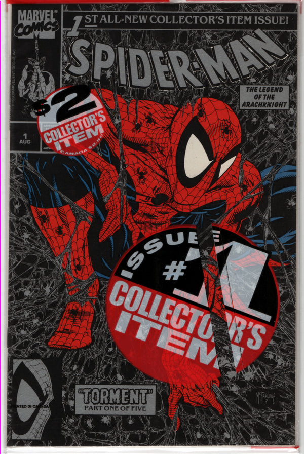 Spider-Man (1990 Series) #1 (9.2) Polybagged Silver, No Price Variant