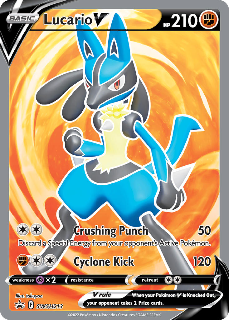 Lucario V - SWSH213 (SWSH:PR) Promo - Near Mint Holofoil