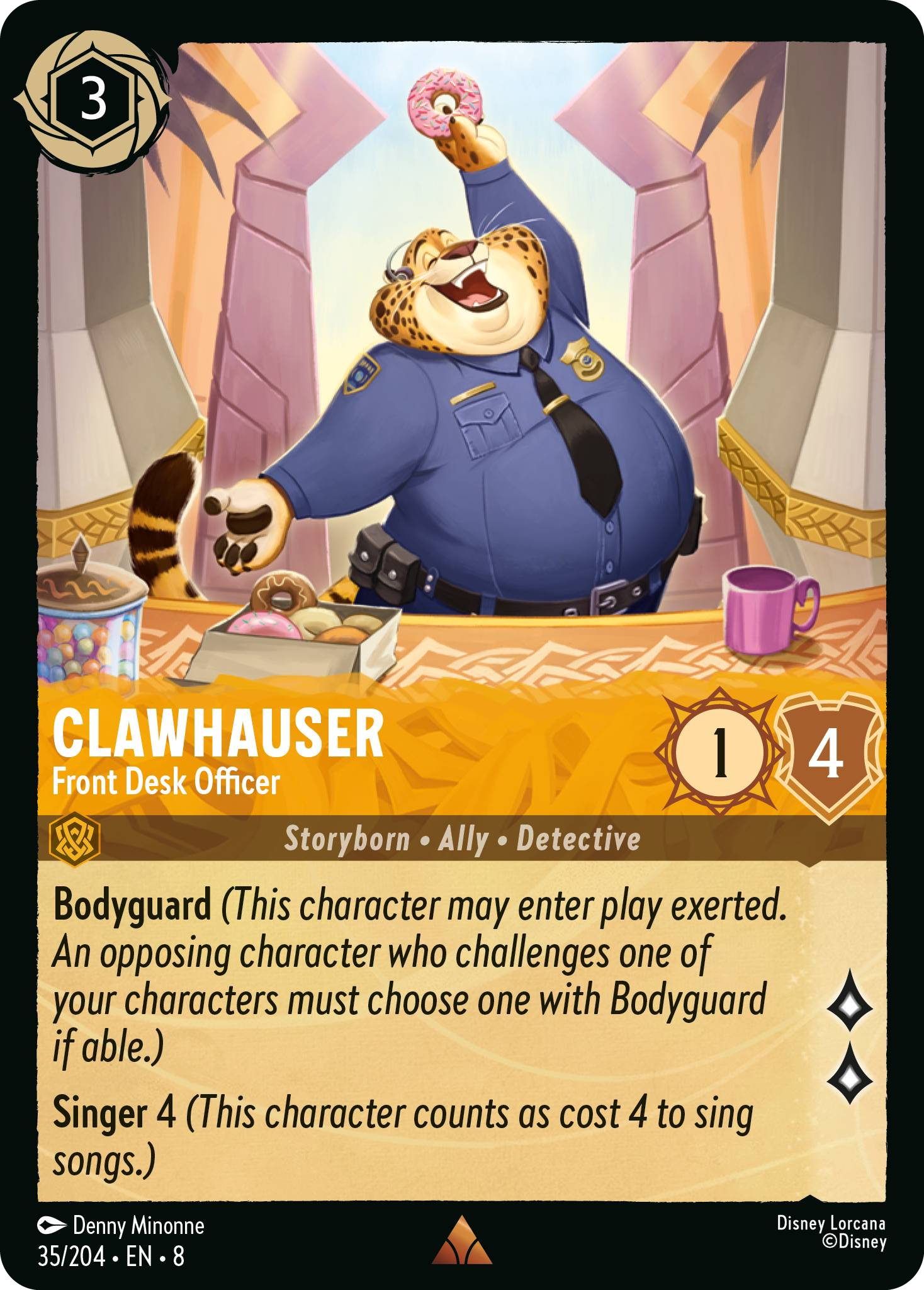 Clawhauser - Front Desk Officer (Reign of Jafar - 035/204 ) Rare