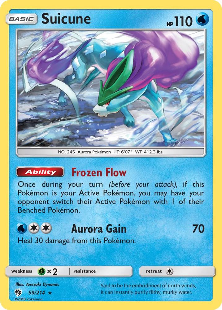 Suicune - 59/214 (LOT) Holo Rare - Near Mint Reverse Holofoil