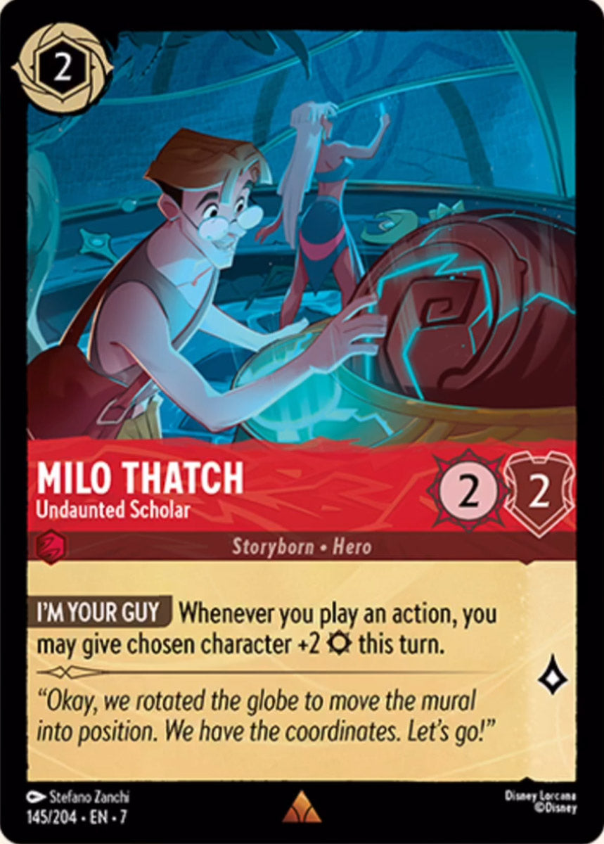 Milo Thatch - Undaunted Scholar (Archazia's Island - 145/204) Rare