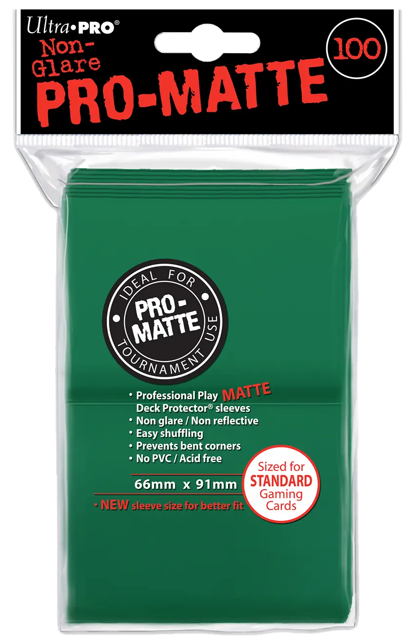 Ultra-PRO: Standard Sleeves - Pro-Matte: Green (100)
