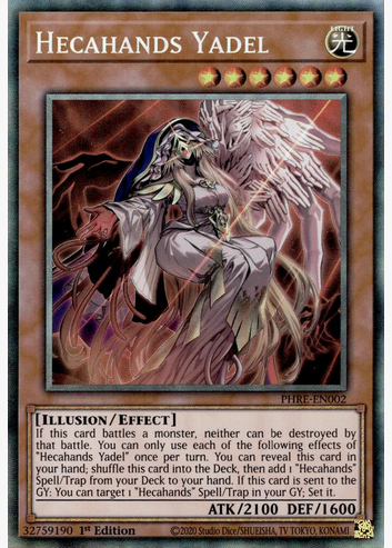 Hecahands Yadel (PHRE-EN002) Collector's Rare Near Mint 1st Edition