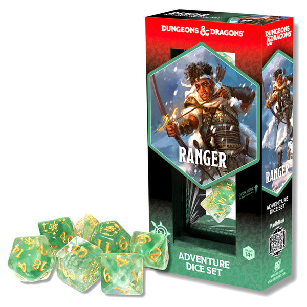 Sirius Dice: D&D Adventure Dice - Ranger: White/Green