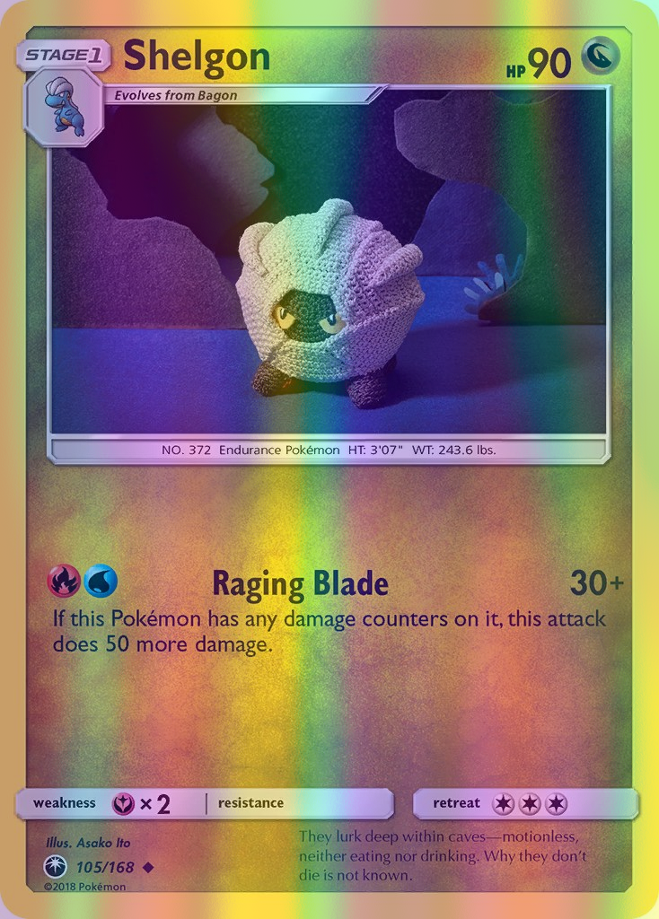 Shelgon - 105/168 (CES) Uncommon - Near Mint Reverse Holofoil