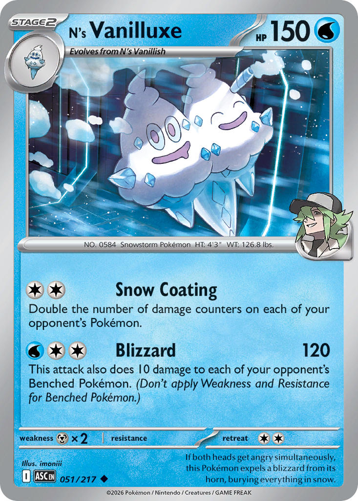N's Vanilluxe - 051/217 (ASC) Uncommon