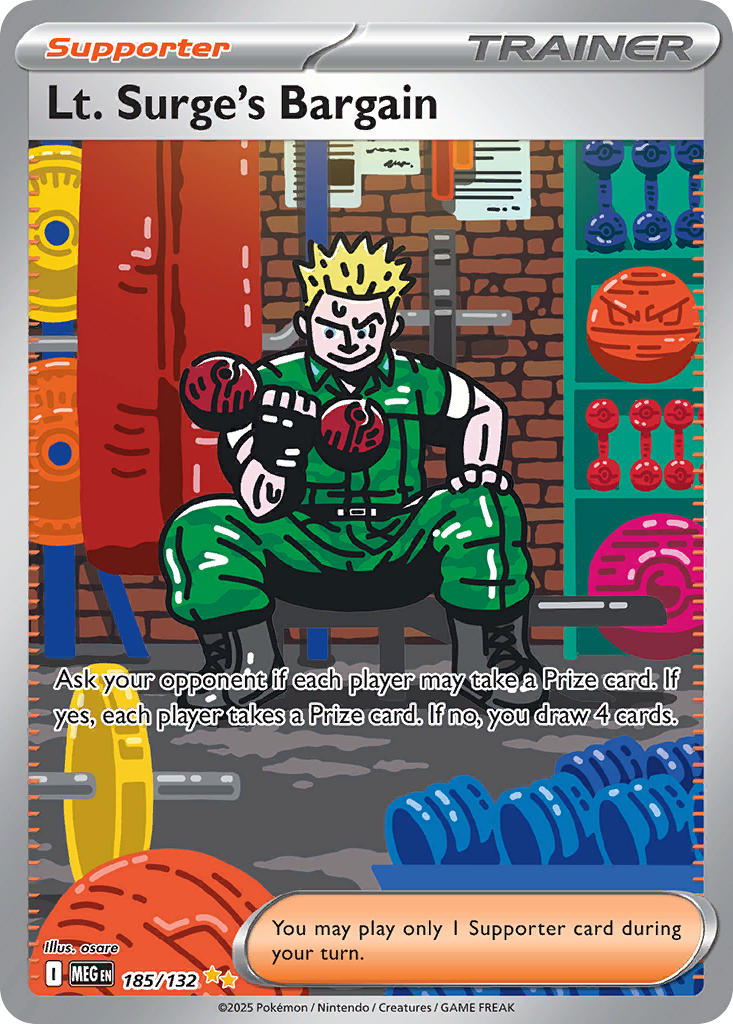 Lt. Surge's Bargain - 185/132 (MEG) Special Illustration Rare