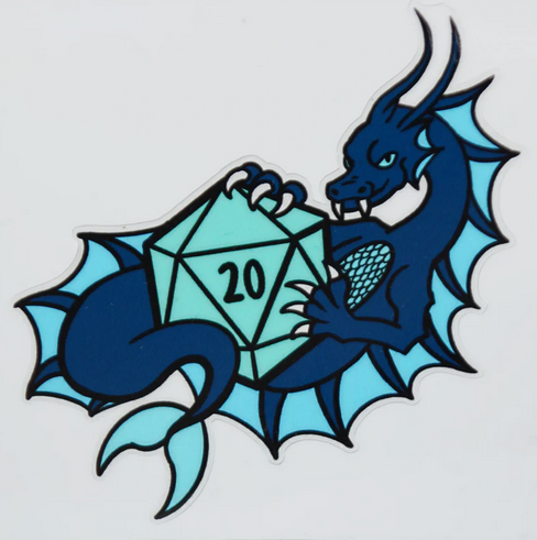 Dice Dragon Sticker: Water