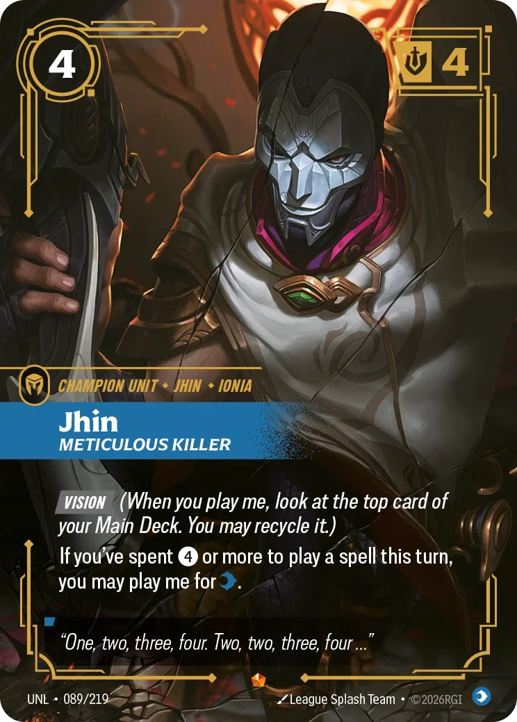 Jhin - Meticulous Killer - 089/219 (UNL) Epic