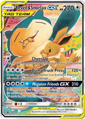 Eevee & Snorlax GX - SM169 (SM:PR) Promo - Moderate Play Holofoil