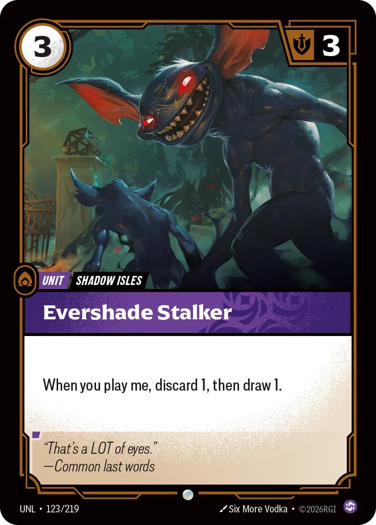 Evershade Stalker - 123/219 (UNL) Common