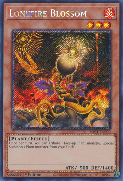 Lonefire Blossom (RA01-EN002) Platinum Secret Rare - Near Mint 1st Edition