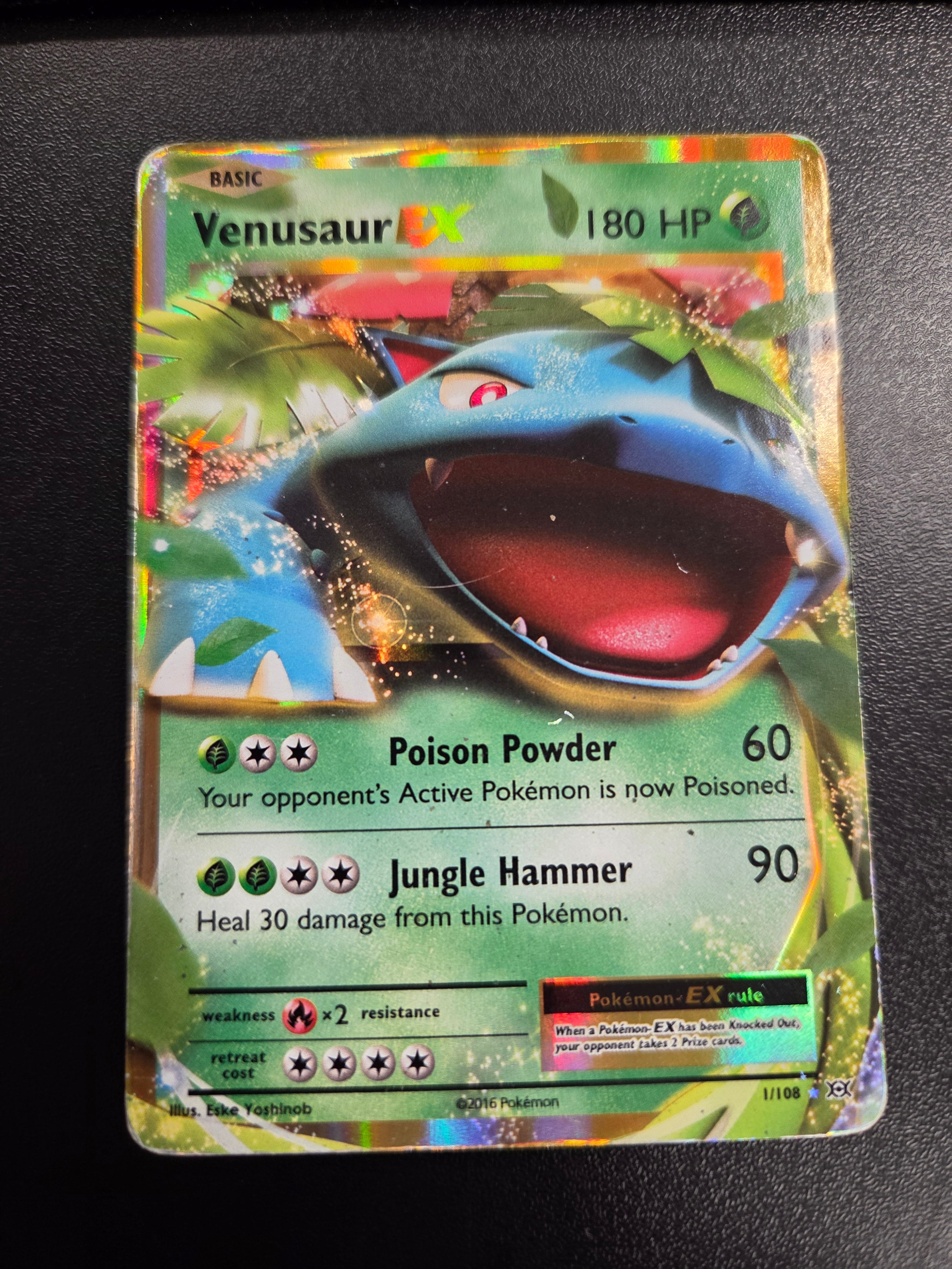Venusaur EX - 1/108 (EVO) Ultra Rare Damaged Holofoil
