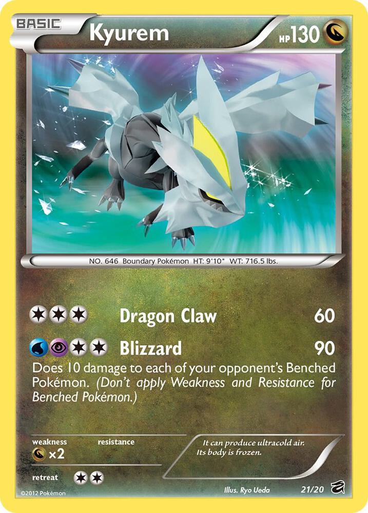 Kyurem - 21/20 (DRV) Holo Rare - Heavy Play Holofoil