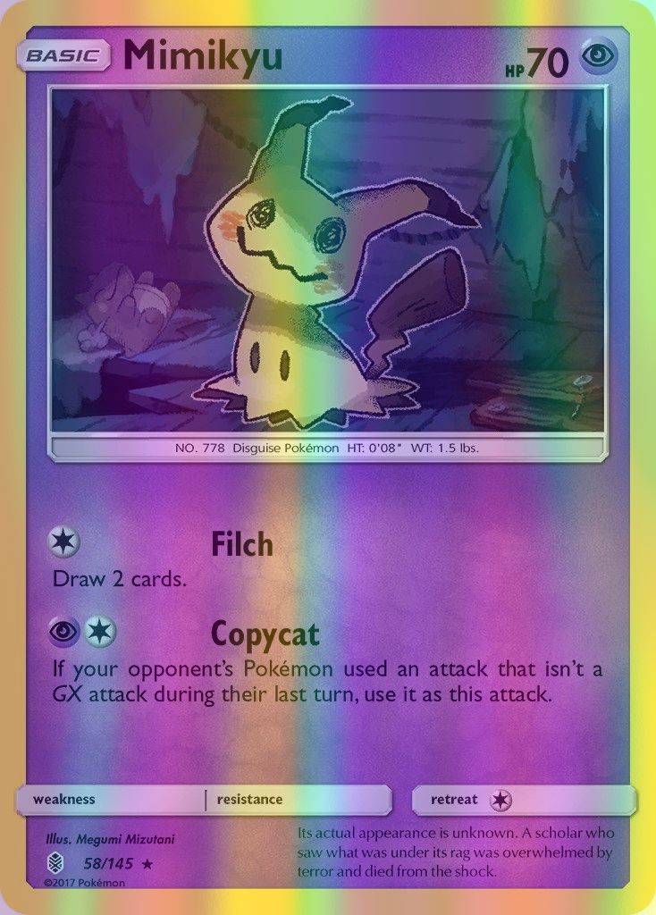 Mimikyu - 058/145 (SM:GRI) Holo Rare - Near Mint Reverse Holofoil