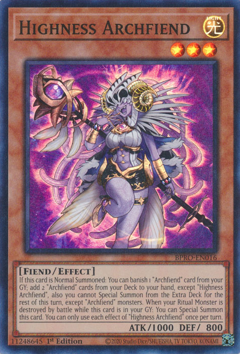 Highness Archfiend (BPRO-EN016)